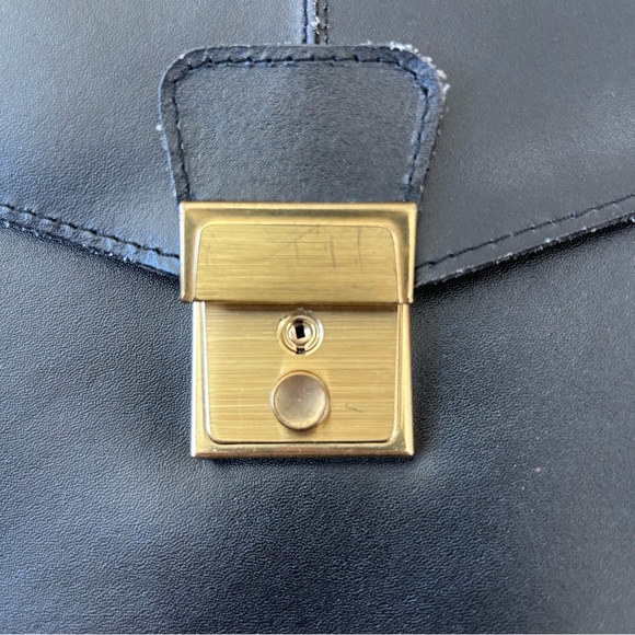 Vintage leather document holder/briefcase/shoulder bag - Picture 3 of 8